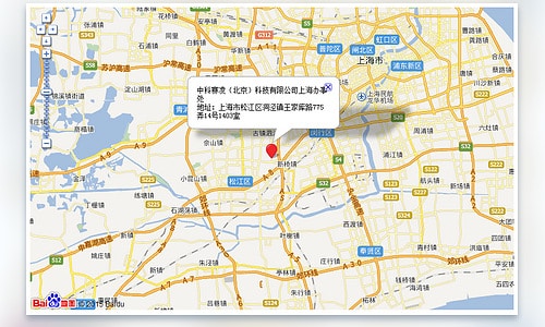 SCICOOLING Shanghai office geographic information map with location marker