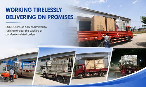SCICOOLING environmental test equipment being loaded and transported to customer sites