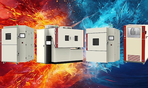 SCICOOLING thermal shock chamber models against a hot-and-cold background
