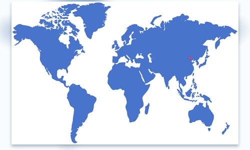 World map showing the international reach of SCICOOLING customers