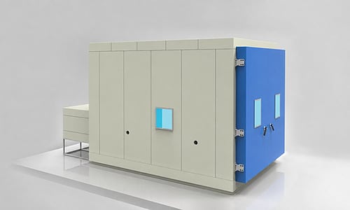 Rendering of the SCI walk-in multi-zone ultra-low-temperature test system