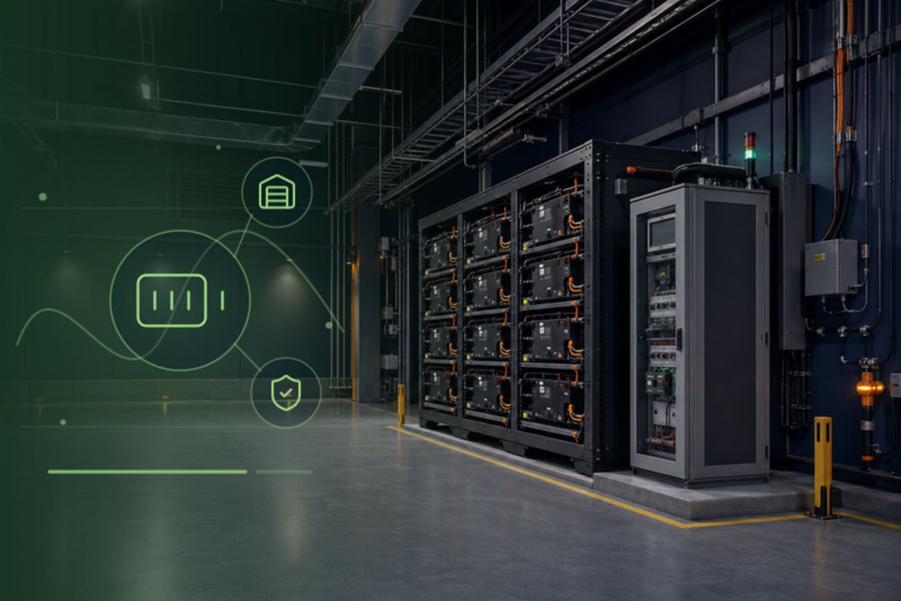 Stationary energy storage battery rack prepared for environmental reliability testing in a walk-in chamber
