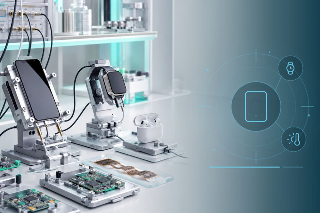 Wearable and connected electronic devices arranged for accelerated climate testing
