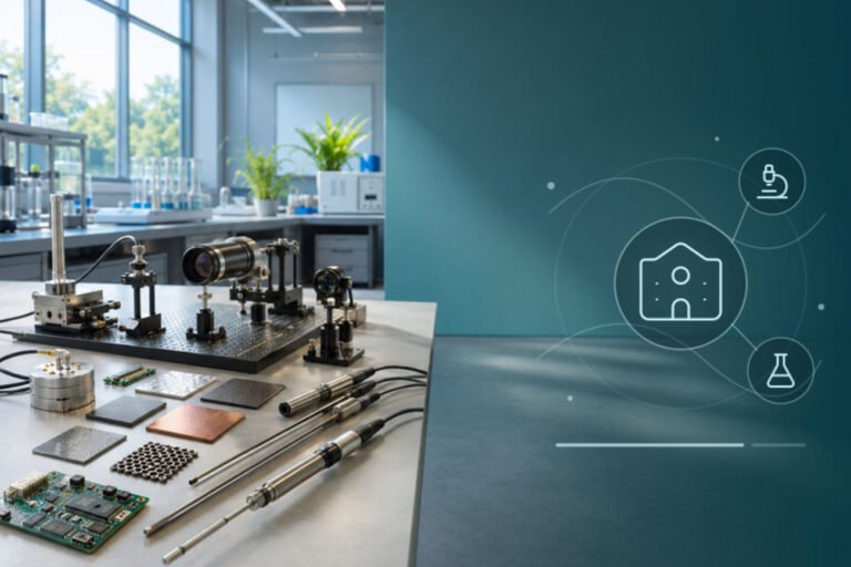 Researchers configuring sensors and experimental fixtures inside a flexible environmental test chamber
