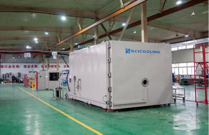 SCICOOLING walk-in liquid nitrogen cryogenic environmental test chamber in production workshop