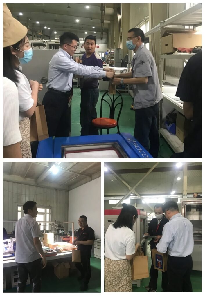 SCICOOLING management team visiting the production workshop and communicating with employees