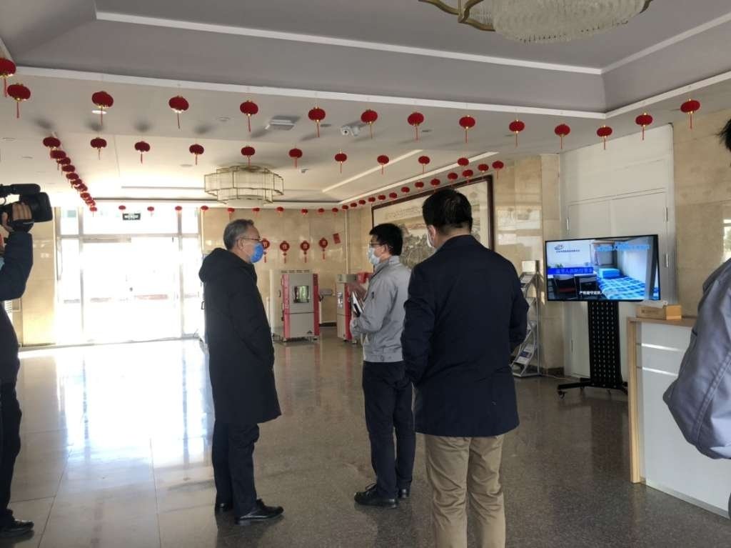 SCICOOLING leaders inspecting epidemic prevention measures inside the company facility