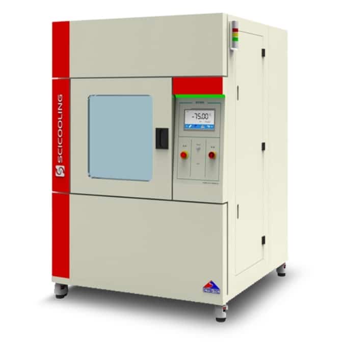 SCICOOLING three-zone thermal shock test chamber for environmental reliability testing