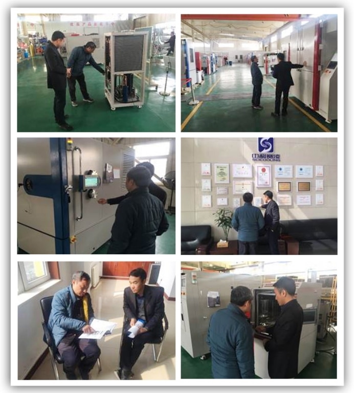 Beijing Great Wall Metrology and Testing Technology Research Institute experts visiting SCICOOLING factory and inspecting test equipment