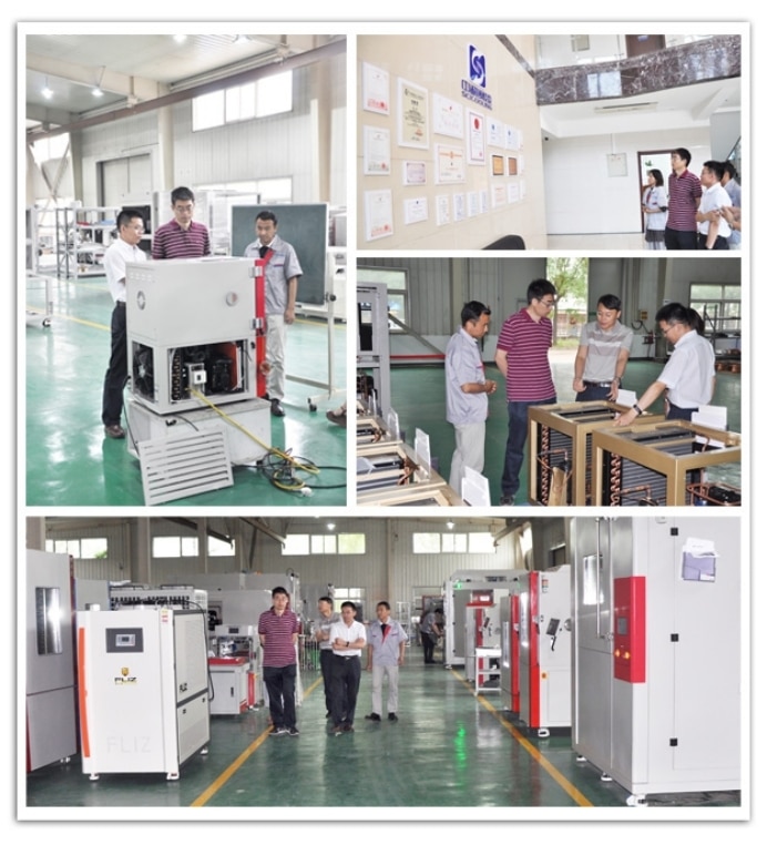 Beijing Science and Technology Commission representative inspecting SCICOOLING production facility and testing equipment