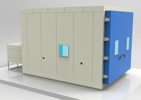 Rendering of a walk-in multi-zone low-temperature environmental chamber