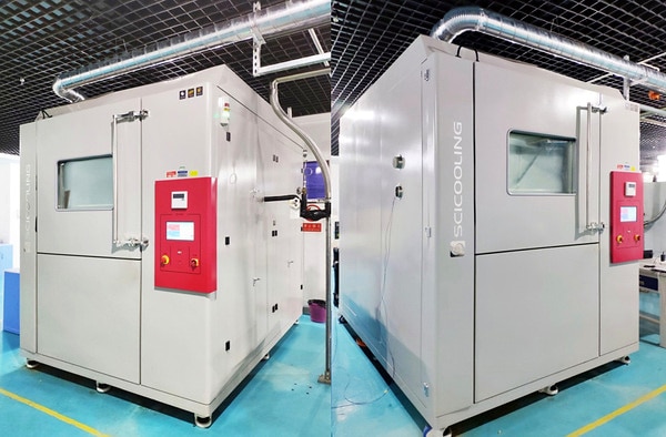 Two SCI three-zone thermal shock chambers for electronic material testing