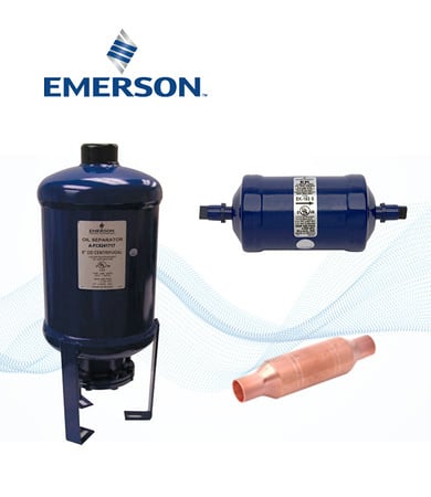Emerson oil separator, filter drier and copper refrigeration component