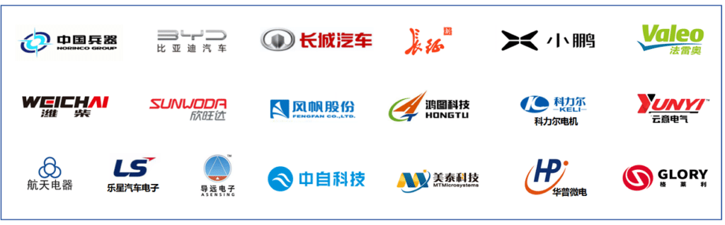 Logos of automotive companies served by SCICOOLING
