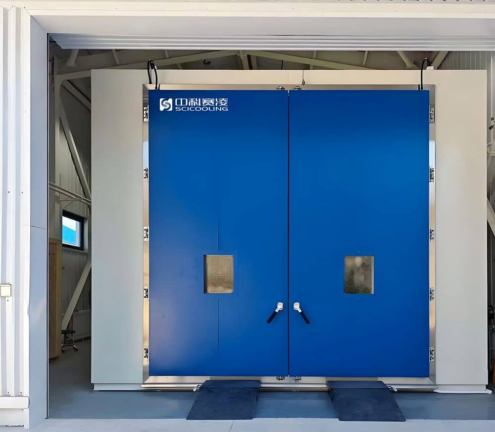 Large blue-door walk-in chamber for special vehicle environmental testing