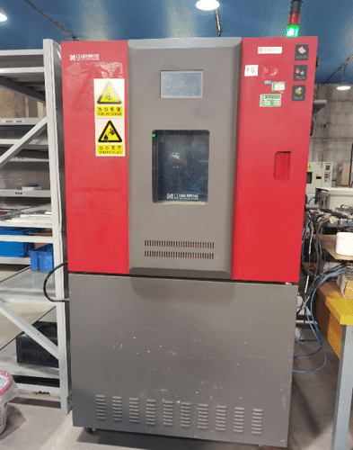Red SCICOOLING climate chamber in continued customer operation