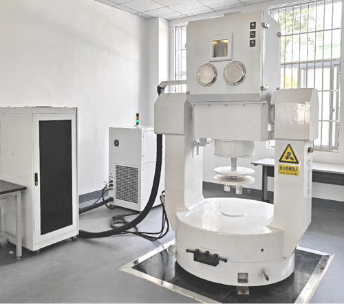 Dual-axis rotary environmental chamber in a laboratory