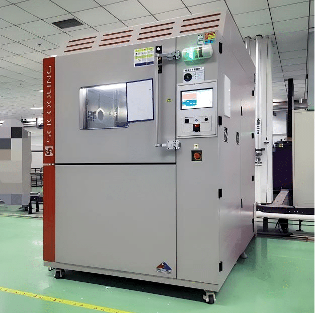 Large custom SCICOOLING thermal shock chamber in a factory