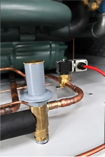 Refrigerant flow control inside an SCI environmental test chamber