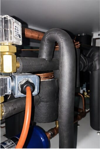 Protected pipework inside an SCI environmental test chamber
