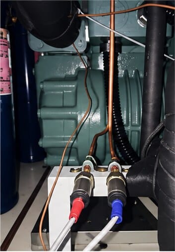 Service monitoring inside an SCI environmental test chamber